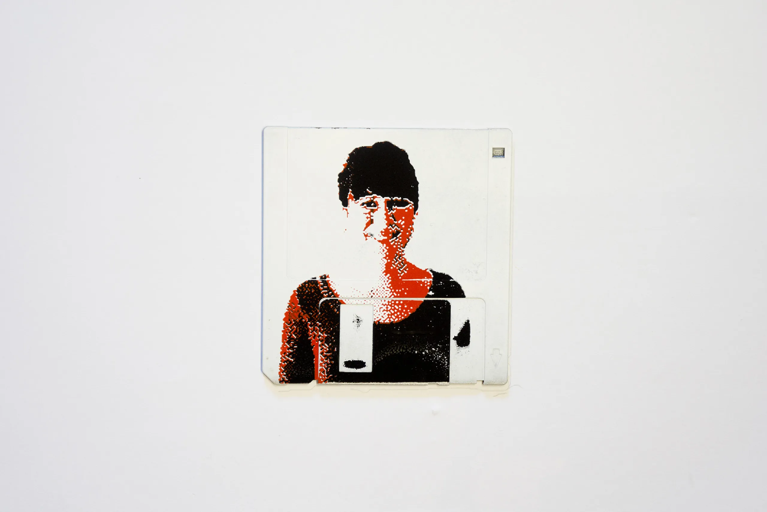 silk screened 3.5" floppy disk - artwork - Steffi