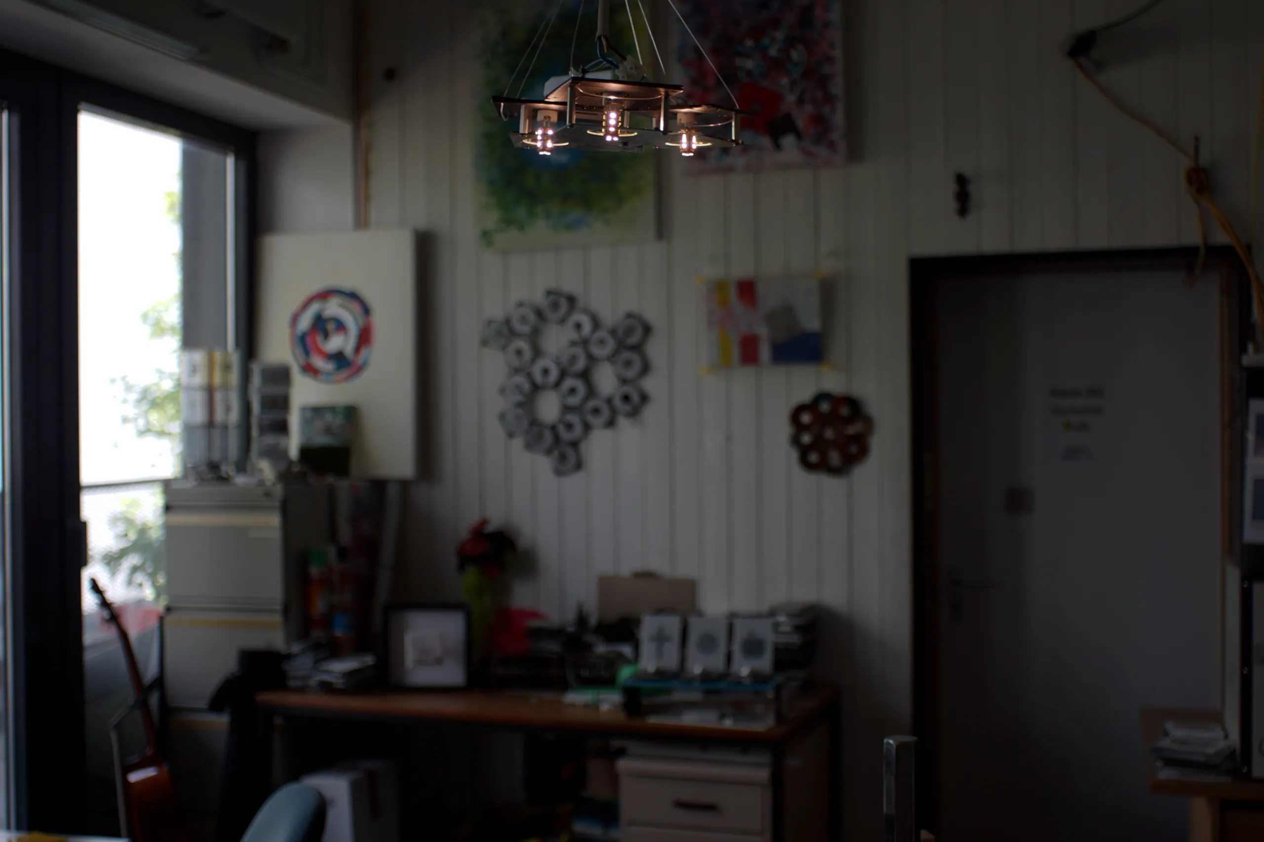 hard drive circuit board lamp at the Unperfekthaus Schaltwerk