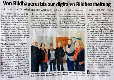 About RKB and WBKs exhibition "die Neuen" in the local news About RKB and WBKs exhibition "die Neuen" in the local news