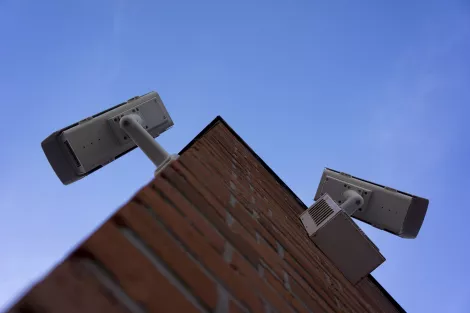 Surveillance cams at a church in Essen Surveillance cams at a church in Essen