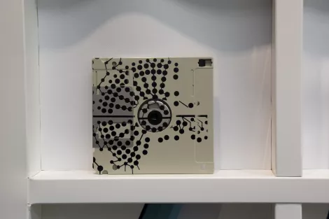 Flower IV - 3.5" floppy disk contemporary artwork Flower IV - 3.5" floppy disk contemporary artwork
