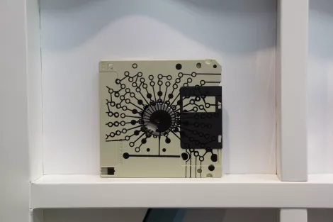 Flower II - serigraphy on floppy disk #artwork by Dominik Jais Flower II - serigraphy on floppy disk #artwork by Dominik Jais