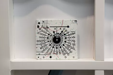 Flower III - serigraphy on floppy disk #artwork by Dominik Jais Flower III - serigraphy on floppy disk #artwork by Dominik Jais