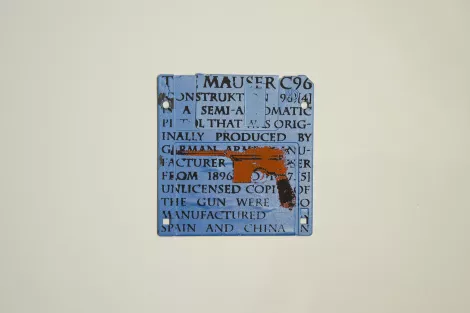 8 bit mauser weaponn - silk screened on 3.5" floppy disk 8 bit mauser weaponn - silk screened on 3.5" floppy disk