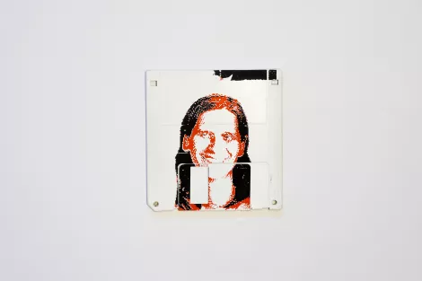 silk screened 3.5" floppy disk - artwork - Sus silk screened 3.5" floppy disk - artwork - Sus