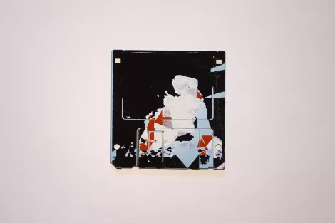 silk screened 3.5" floppy disk - artwork - from The Ladies series silk screened 3.5" floppy disk - artwork - from The Ladies series