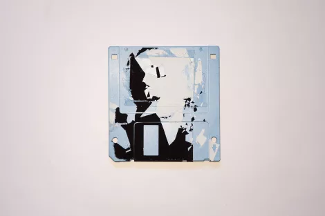 silk screened 3.5" floppy disk - artwork - from The Ladies series silk screened 3.5" floppy disk - artwork - from The Ladies series