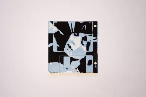 silk screened 3.5" floppy disk - artwork - from The Ladies series silk screened 3.5" floppy disk - artwork - from The Ladies series