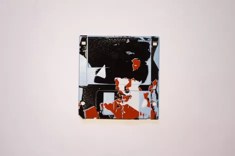 silk screened 3.5" floppy disk - artwork - from The Ladies series silk screened 3.5" floppy disk - artwork - from The Ladies series