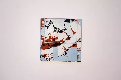 silk screened 3.5" floppy disk - artwork - from The Ladies series silk screened 3.5" floppy disk - artwork - from The Ladies series