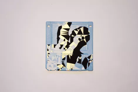 silk screened 3.5" floppy disk - artwork - from The Ladies series silk screened 3.5" floppy disk - artwork - from The Ladies series