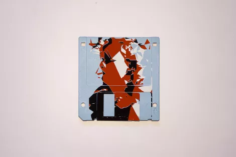 silk screened 3.5" floppy disk - artwork - from The Ladies series silk screened 3.5" floppy disk - artwork - from The Ladies series