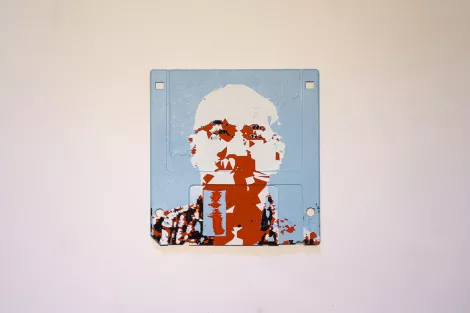 silk screened 3.5" floppy disk - artwork - Hebbe silk screened 3.5" floppy disk - artwork - Hebbe