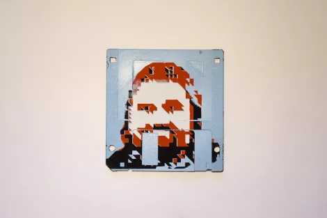 silk screened 3.5" floppy disk - artwork - Pekka I silk screened 3.5" floppy disk - artwork - Pekka I