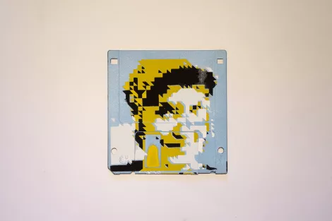 silk screened 3.5" floppy disk - artwork - Kaisa I silk screened 3.5" floppy disk - artwork - Kaisa I