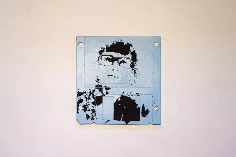 silk screened 3.5" floppy disk - artwork - Wunschgestöber Julia silk screened 3.5" floppy disk - artwork - Wunschgestöber Julia