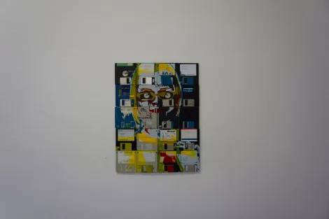Silk screen on floppy disks - Lumia - modern artwork Silk screen on floppy disks - Lumia - modern artwork
