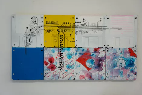 Uzi II - modern contemporary artwork - silk screen Uzi II - modern contemporary artwork - silk screen
