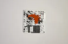 Numbers and fences, places of interest - silk screened on floppy disk
