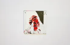 silk screened 3.5" floppy disk - artwork - Hildegard