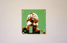 silk screened 3.5" floppy disk - artwork - Pekka II