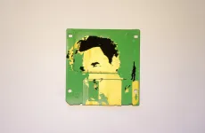 silk screened 3.5" floppy disk - artwork - Andre