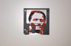silk screened 3.5" floppy disk - artwork - Olaf Printmaster Guru 