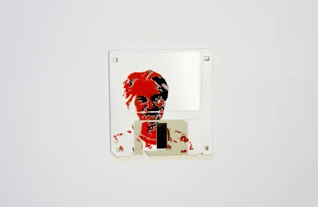 Frieda - silk screen portrait on Floppy disk Frieda - silk screen portrait on Floppy disk
