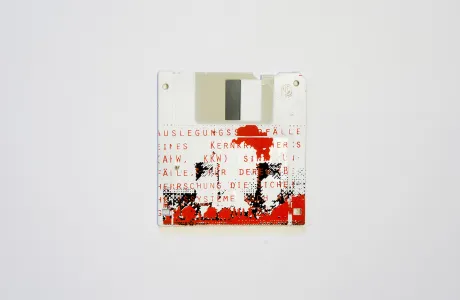 GAU - German for maximum credible accident - silk screened on Floppy disk GAU - German for maximum credible accident - silk screened on Floppy disk