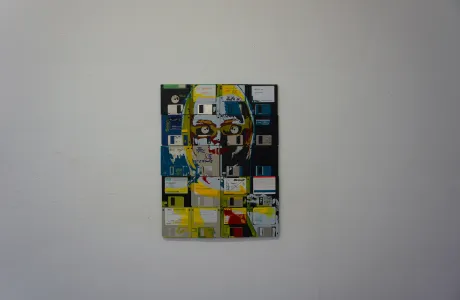 Silk screen on floppy disks - Lumia - modern artwork Silk screen on floppy disks - Lumia - modern artwork