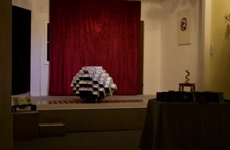 Datenautobahn - floppy discs installation by Dominik Jais