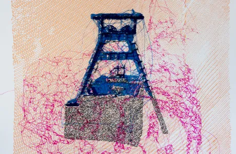 Mine III - Zeche Ewald - contemporary artwork - polargraphy Mine III - Zeche Ewald - contemporary artwork - polargraphy