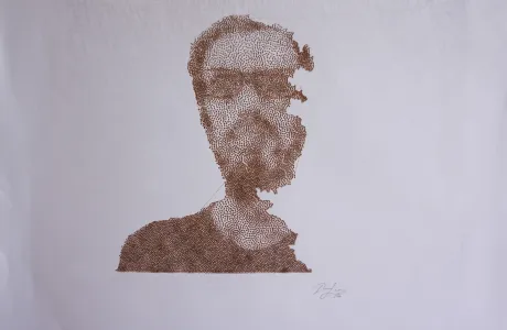 Self portait of artist Dominik Jais Self portait of artist Dominik Jais