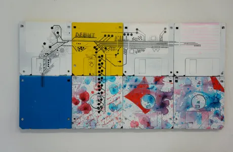 Uzi II - modern contemporary artwork - silk screen Uzi II - modern contemporary artwork - silk screen