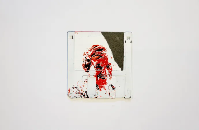 silk screened 3.5" floppy disk - artwork - Hildegard silk screened 3.5" floppy disk - artwork - Hildegard