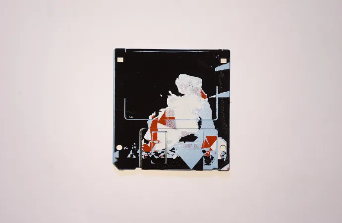 silk screened 3.5" floppy disk - artwork - from The Ladies series silk screened 3.5" floppy disk - artwork - from The Ladies series