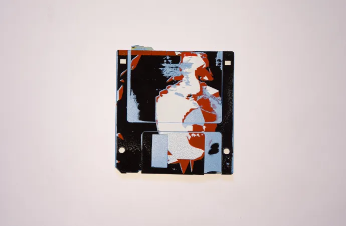 silk screened 3.5" floppy disk - artwork - from The Ladie series silk screened 3.5" floppy disk - artwork - from The Ladie series