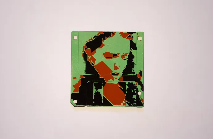 silk screened 3.5" floppy disk - artwork - from The Ladie series silk screened 3.5" floppy disk - artwork - from The Ladie series
