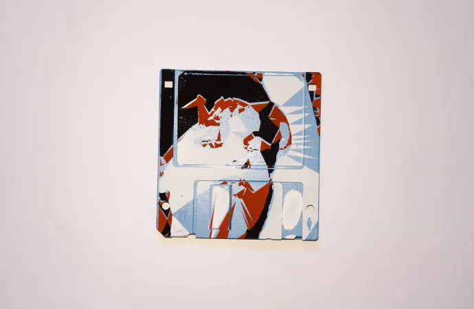 silk screened 3.5" floppy disk - artwork - from The Ladie series silk screened 3.5" floppy disk - artwork - from The Ladie series