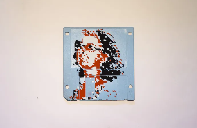 silk screened 3.5" floppy disk - artwork - Ma silk screened 3.5" floppy disk - artwork - Ma