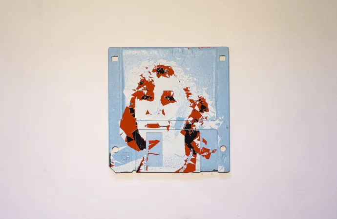 silk screened 3.5" floppy disk - artwork - Lies silk screened 3.5" floppy disk - artwork - Lies