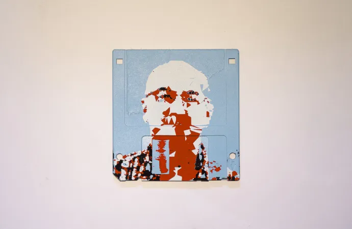 silk screened 3.5" floppy disk - artwork - Hebbe silk screened 3.5" floppy disk - artwork - Hebbe