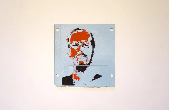 silk screened 3.5" floppy disk - artwork - Nick silk screened 3.5" floppy disk - artwork - Nick