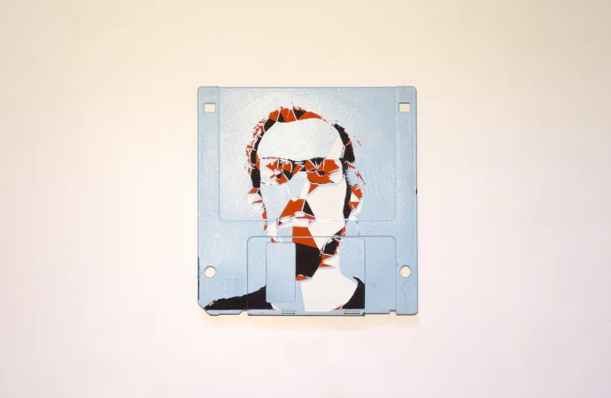 silk screened 3.5" floppy disk - artwork - Nick silk screened 3.5" floppy disk - artwork - Nick