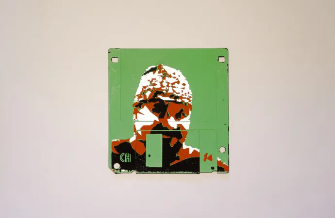 silk screened 3.5" floppy disk - artwork - Pekka II silk screened 3.5" floppy disk - artwork - Pekka II