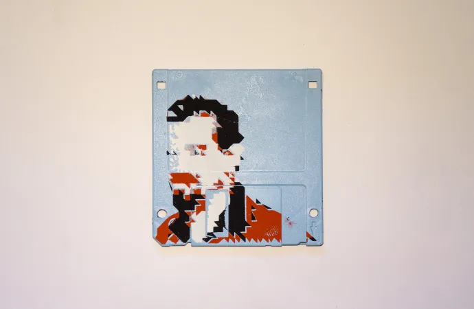 silk screened 3.5" floppy disk - artwork - MC silk screened 3.5" floppy disk - artwork - MC