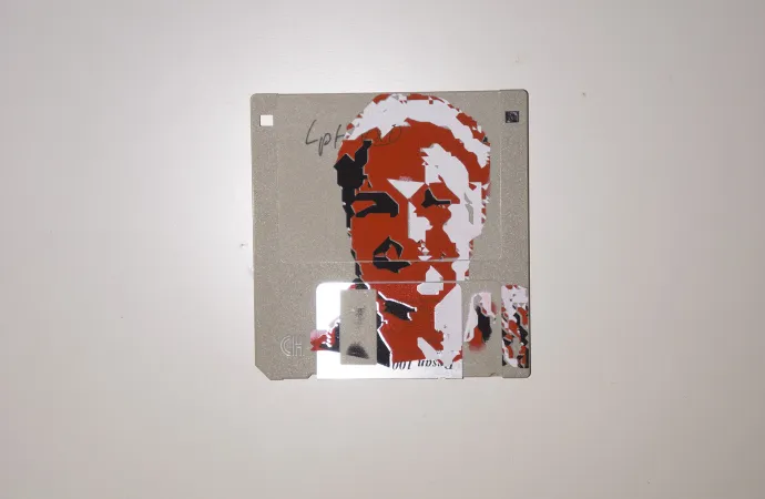 silk screened 3.5" floppy disk - artwork - Nina silk screened 3.5" floppy disk - artwork - Nina