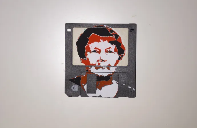 silk screened 3.5" floppy disk - artwork - Sirpa silk screened 3.5" floppy disk - artwork - Sirpa