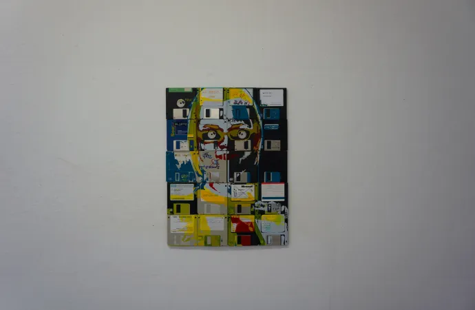 Silk screen on floppy disks - Lumia - modern artwork Silk screen on floppy disks - Lumia - modern artwork
