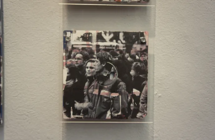 Protesting - Contemporary artwork - silk screened on 3.5" floppy disk Protesting - Contemporary artwork - silk screened on 3.5" floppy disk